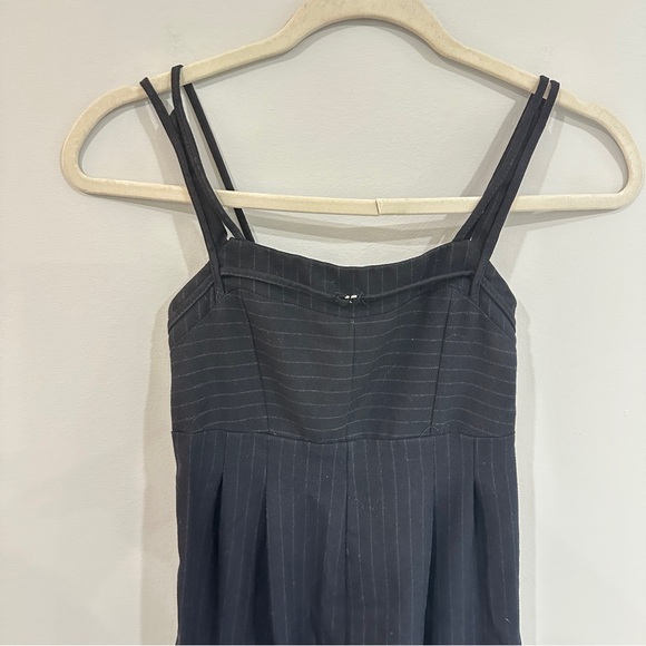 ZARA Kids Navy PINSTRIPE CORSET JUMPSUIT size 8 - Picture 4 of 6